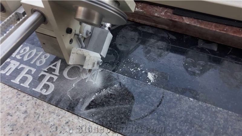 Granite Engraved Gravestone