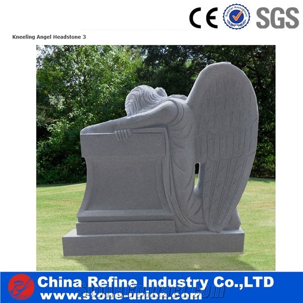 China White Marble Heart Shape Tombstone