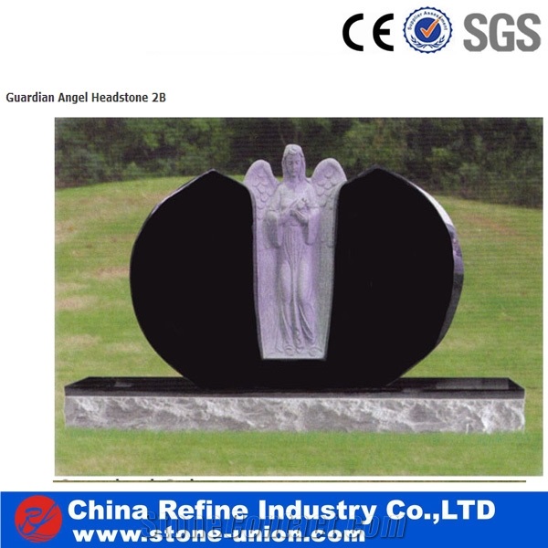 China White Marble Heart Shape Tombstone