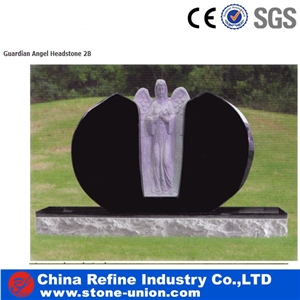 China White Marble Heart Shape Tombstone