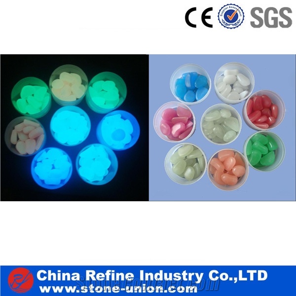 Colorful Glowing Pebble,Resin Glow Pebble