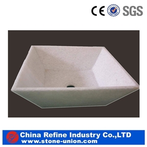Crystal White Marble Vessel Sink &Wash Bowls
