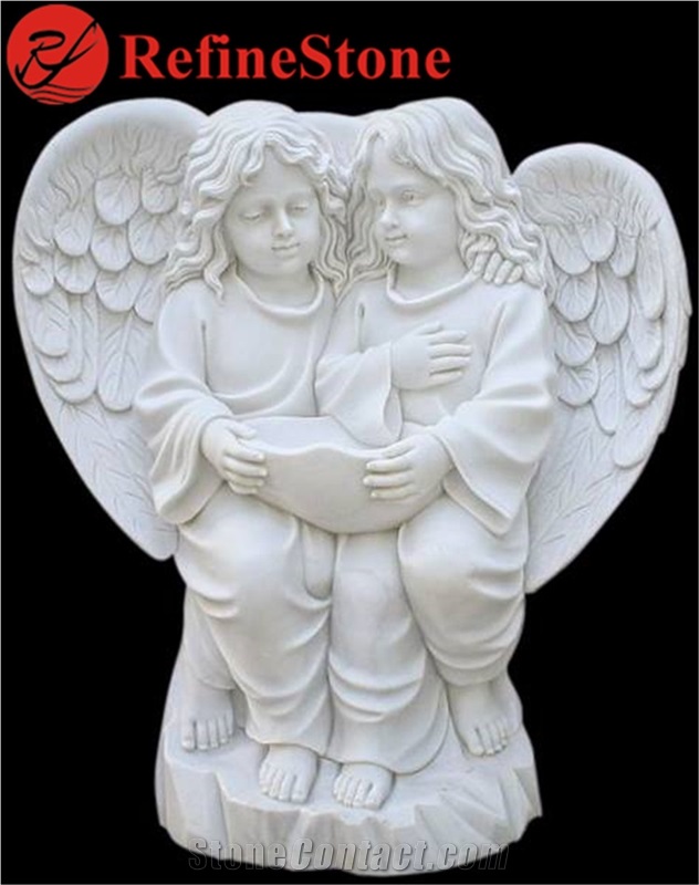 Hand Carved Sculpture White Marble Child Statue