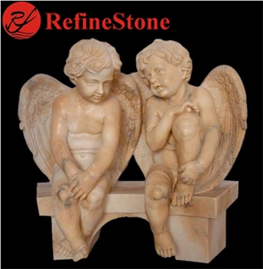 Hand Carved Sculpture White Marble Child Statue