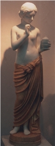 Pure White Marble Human Sculpturs & Garden Statues