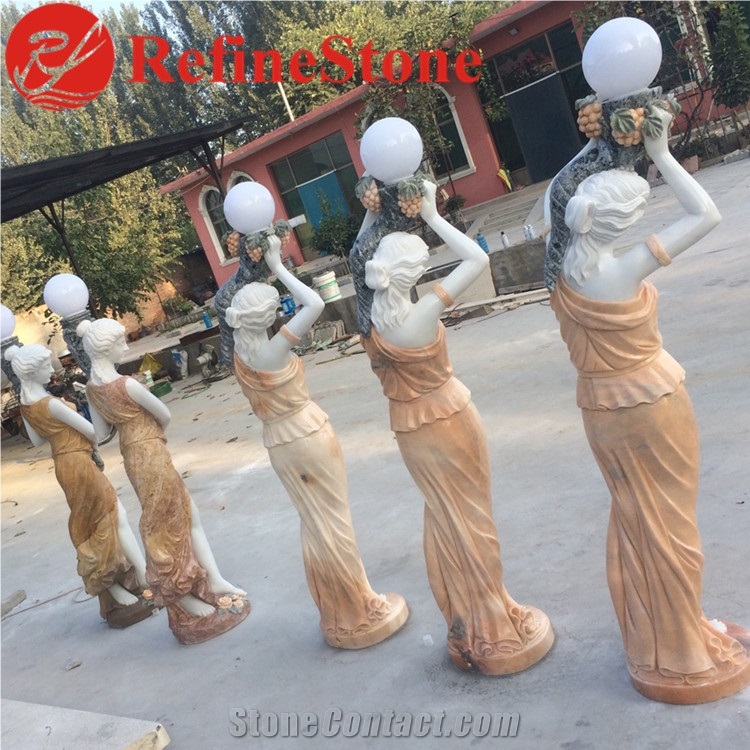 Life Size Marble Human Statue Sculpture for Garden