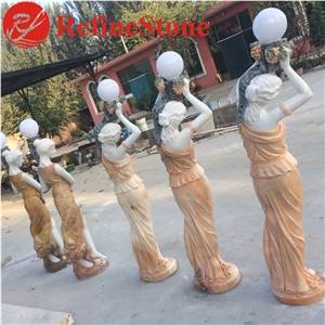 Life Size Marble Human Statue Sculpture for Garden