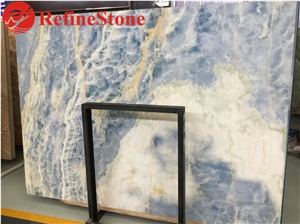 Light Blue Onyx Marble Slab for Home Decoration