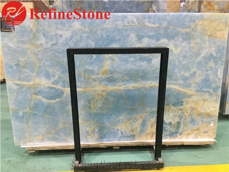 Light Blue Onyx Marble Slab for Home Decoration