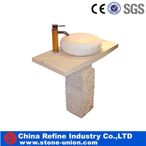 Luxury High Polished Beige Bath Basins