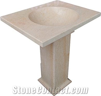 Luxury High Polished Beige Bath Basins