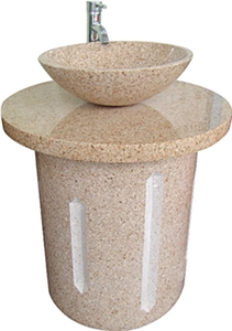 Luxury High Polished Beige Bath Basins