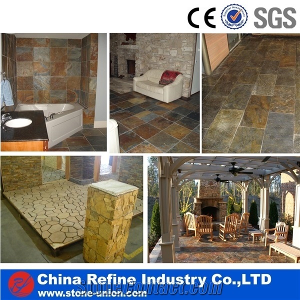Natural Rusty Slate Tiles Size and Cheap Price