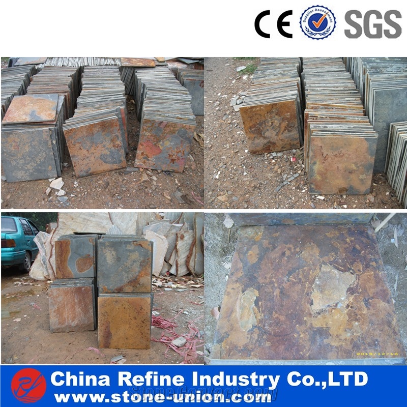 Natural Rusty Slate Tiles Size and Cheap Price