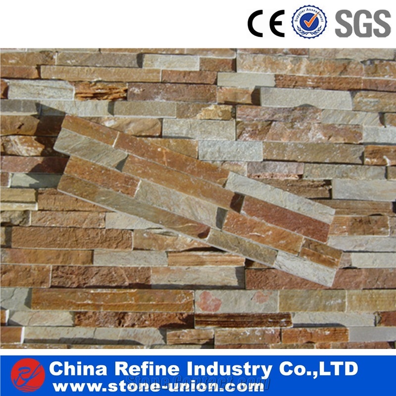 New Rusty Quartzite Culture Stone for Decoration