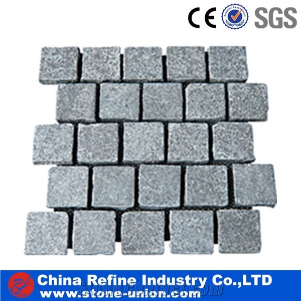 Porphyr Red Cobblestone,Mesh Backed Granite Pavers