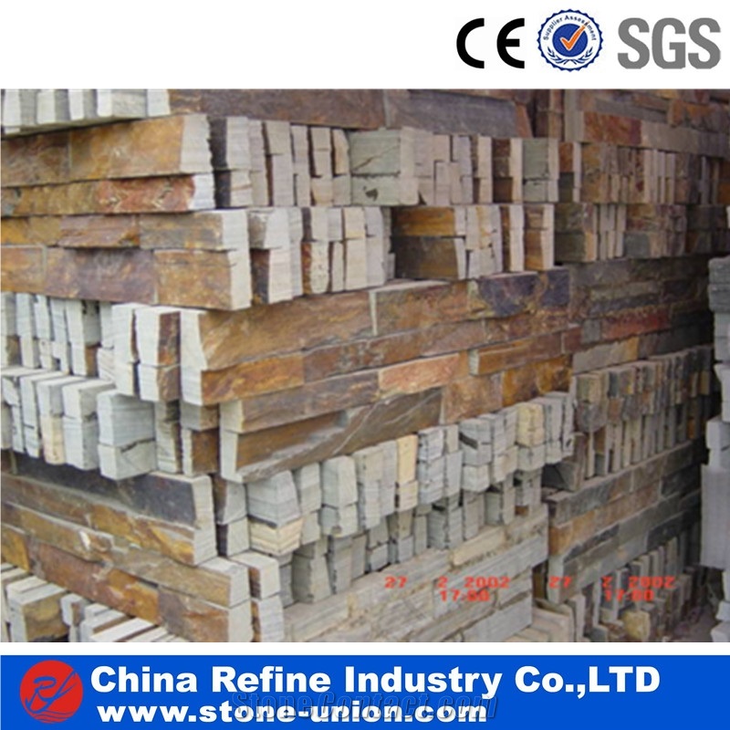 Rusty Rough Ledge Stone Veneer Wall Cladding