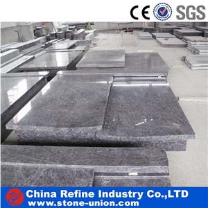 Simple Design Grey Granite Headstone with Bady