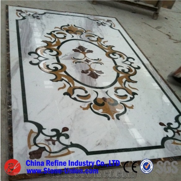 Waterjet Marble Floor Medallion Pattern
