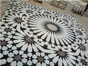 Waterjet Marble Floor Medallion Pattern