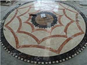 Waterjet Marble Floor Medallion Pattern