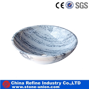 White Marble Stone Sink, Wash Bowls,Wash Basins
