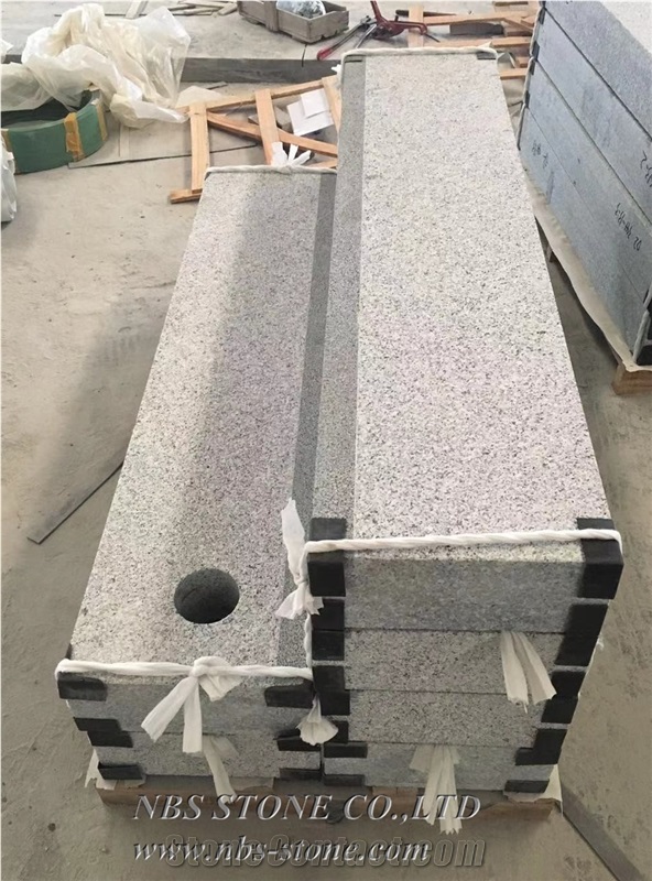 Granite Block Steps with Dark Grey Antislip Strip