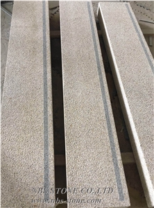 Granite Block Steps with Dark Grey Antislip Strip