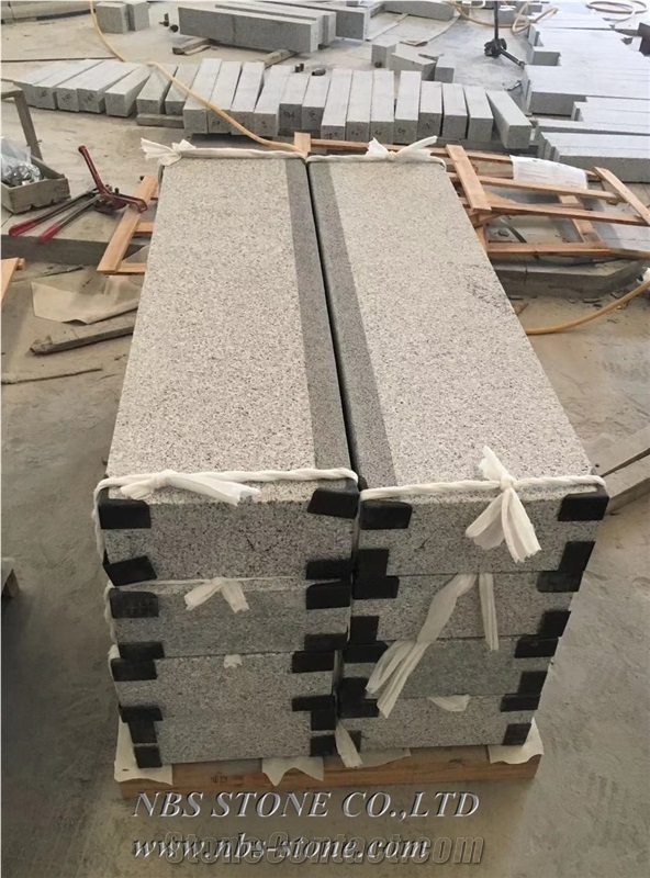Granite Block Steps with Dark Grey Antislip Strip