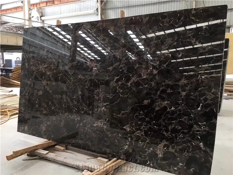 China Marron Dark Emperador Irish Brown Marble Slab