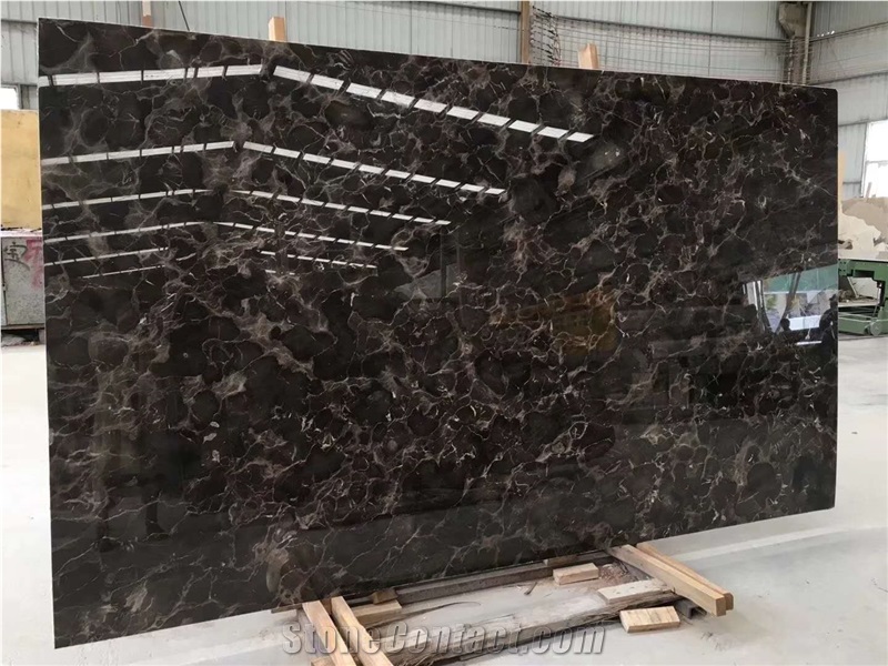 China Marron Dark Emperador Irish Brown Marble Slab