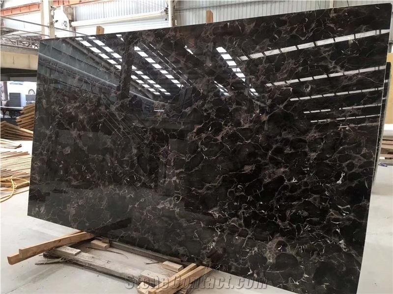 China Marron Dark Emperador Irish Brown Marble Slab