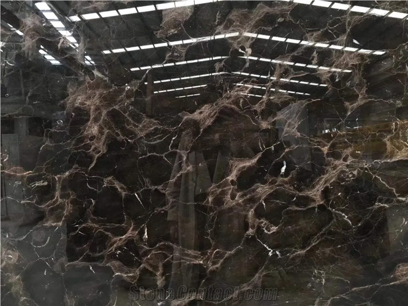 China Marron Dark Emperador Irish Brown Marble Slab