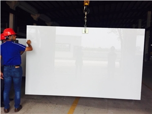 Pure White Nano Crystallized Slab,Artificial Glass Stone