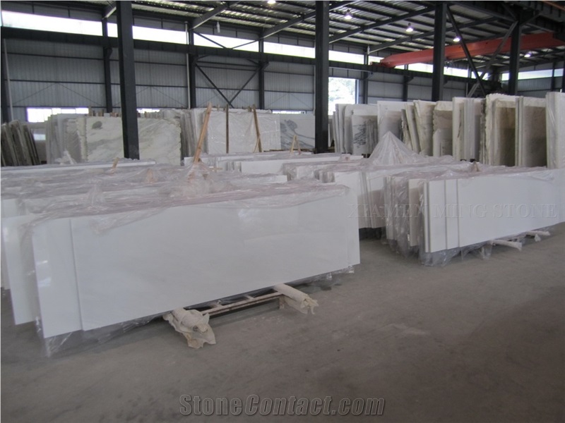 Sichuan Snow Crystal White Marble Slab,Tile
