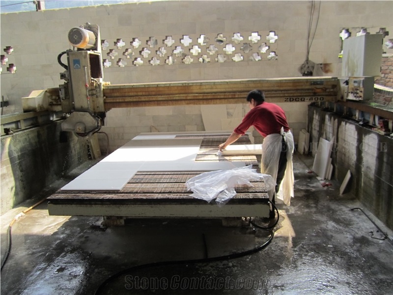 Sichuan Snow Crystal White Marble Slab,Tile