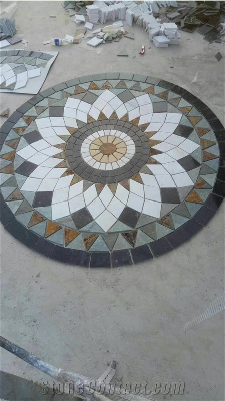 Slate Mosaic Medallion for Floor,Table Top,Wall