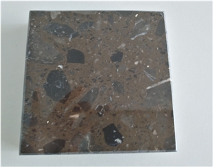 Brown Artificial Marble Slab Artificial Stone