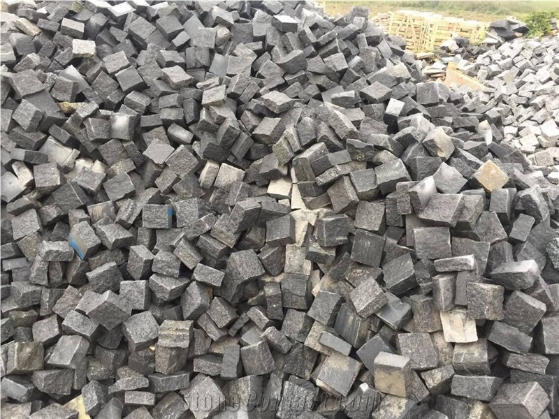 Dark Grey Granite Cobble Stone
