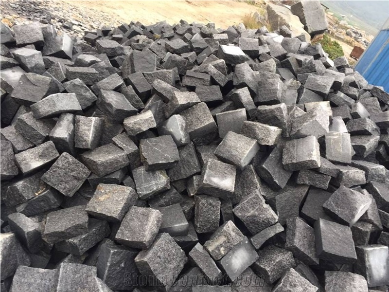 Dark Grey Granite Cobble Stone