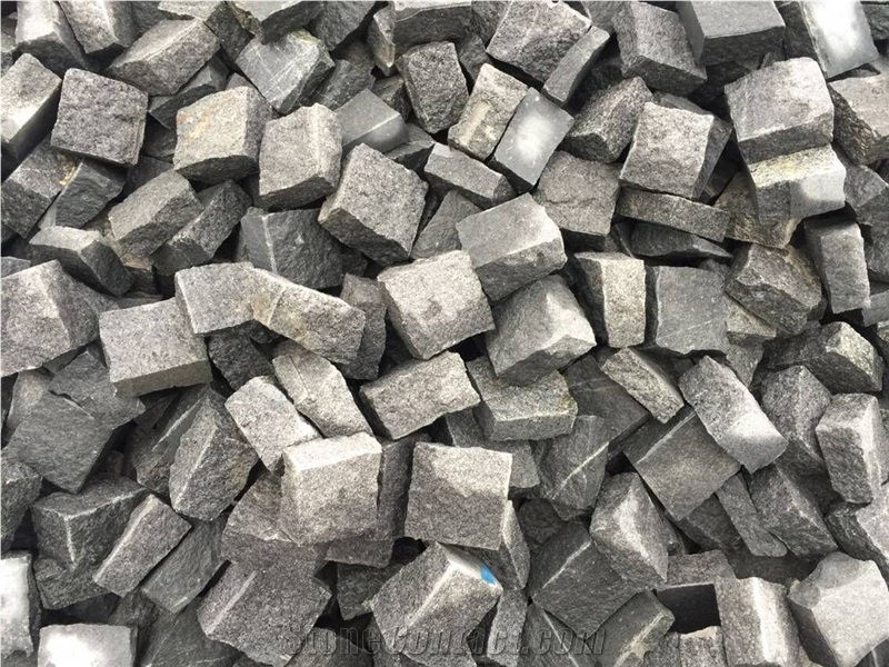 Dark Grey Granite Cobble Stone
