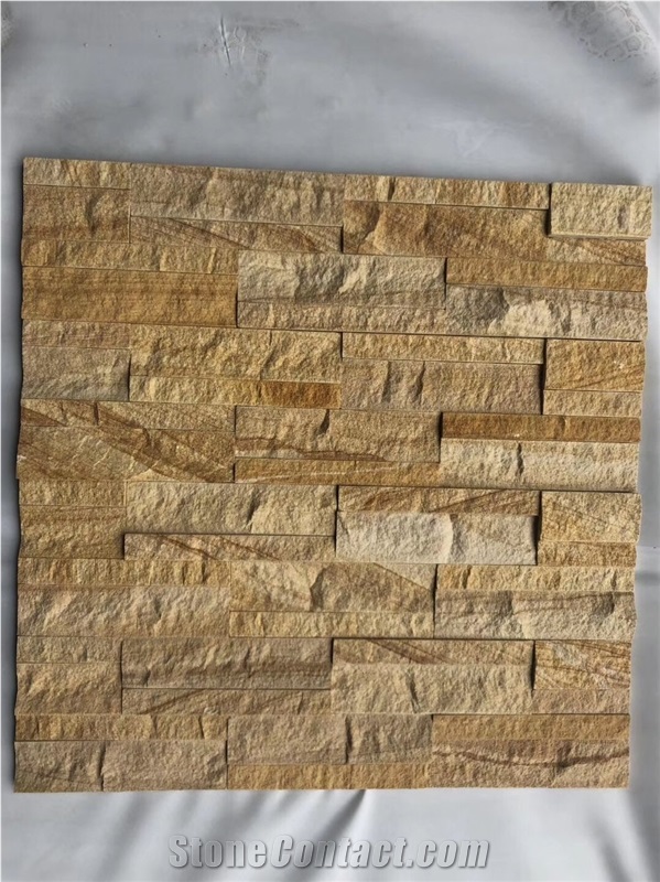 Natural Stone Culture Yellow Color Cladding Stone