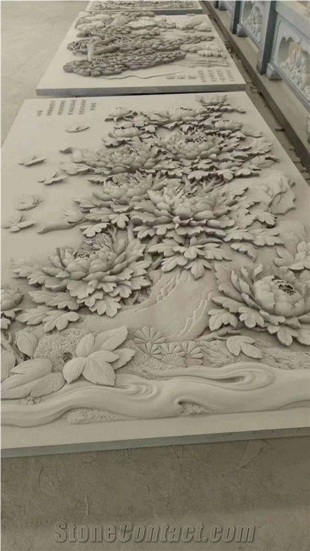 Natural Stone Granite Engraving Wall Relief