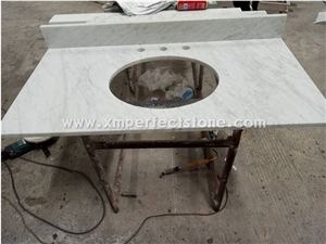 Carrara White Marble Vanity Top Bathroom Top