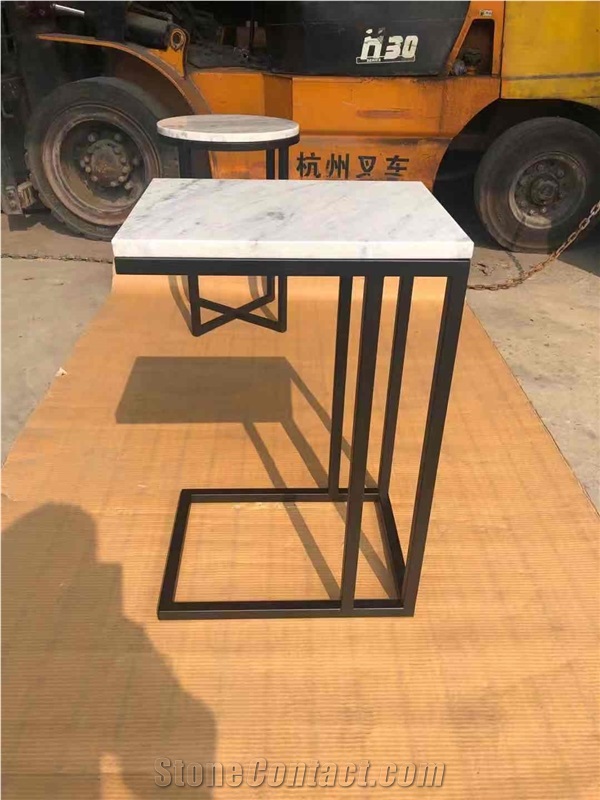 Customized Home Use Carrara Coffee Marble Table