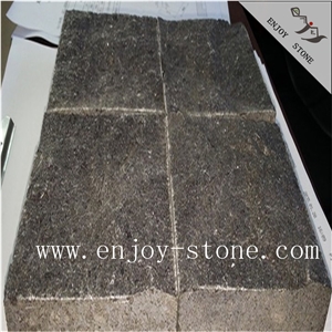 Flamed G684 Granite,Black,Fudding,Cube Stone Paver
