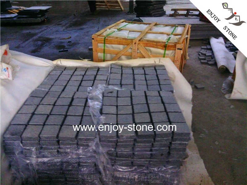 Flamed Original G654 Granite Cobble Stone