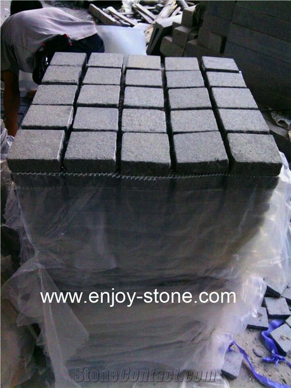 Flamed Original G654 Granite Cobble Stone