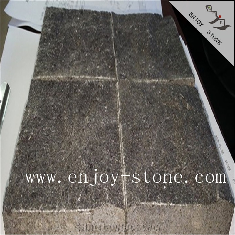 G684 Mushroom Black Granite,Cubestone,Road Paver
