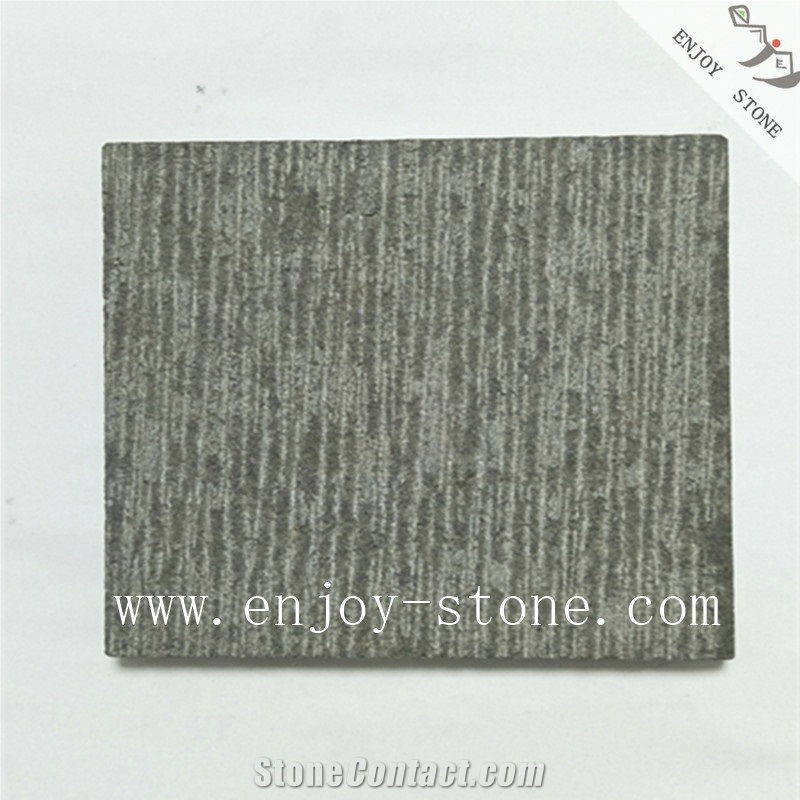 Hainan Grey Basalt Stone Tile &Slab,Sandblasted